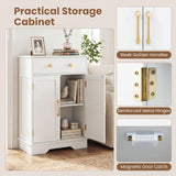Floor Storage Cabinet with Doors Modern Buffet Sideboard with Drawer and Adjustable Shelf