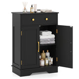 Floor Storage Cabinet with Doors Modern Buffet Sideboard with Drawer and Adjustable Shelf