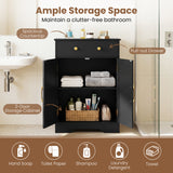 Floor Storage Cabinet with Doors Modern Buffet Sideboard with Drawer and Adjustable Shelf