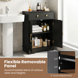 Floor Storage Cabinet with Doors Modern Buffet Sideboard with Drawer and Adjustable Shelf