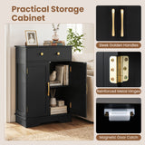 Floor Storage Cabinet with Doors Modern Buffet Sideboard with Drawer and Adjustable Shelf