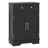 Floor Storage Cabinet with Doors Modern Buffet Sideboard with Drawer and Adjustable Shelf