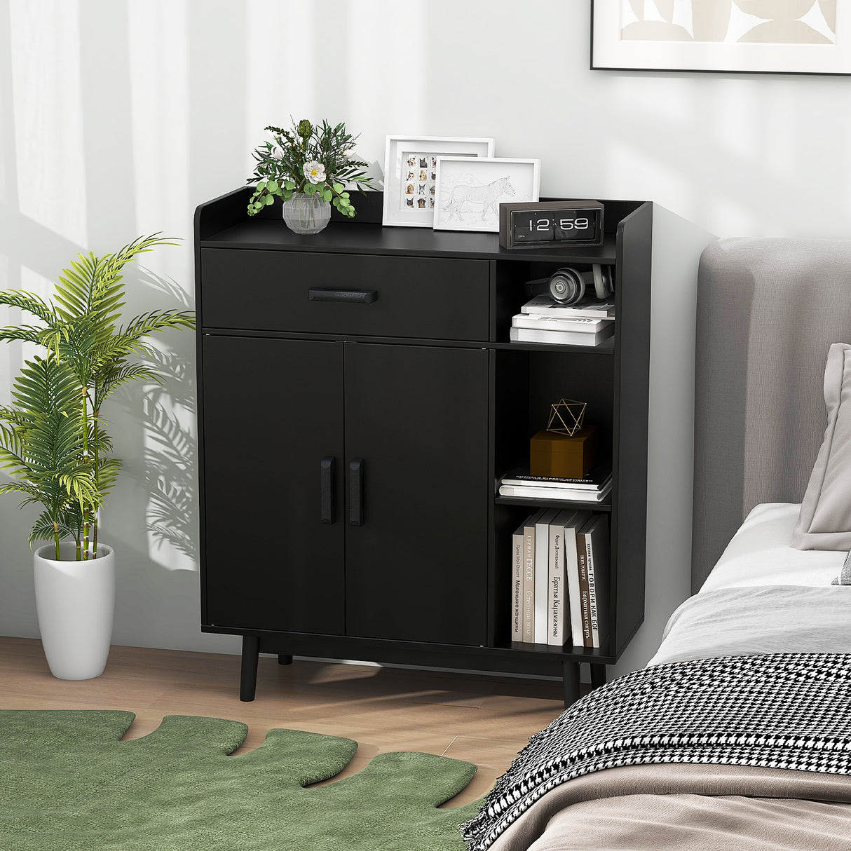 Floor Storage Cabinet Free Standing Cupboard Chest