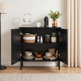 Fluted Buffet Cabinet with 2-Door Sideboard for Kitchen and Dining Room