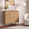 Fluted Buffet Cabinet with 2-Door Sideboard for Kitchen and Dining Room