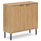 Fluted Buffet Cabinet with 2-Door Sideboard for Kitchen and Dining Room
