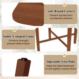 Foldable Dining Table for 2-4 People with Rubber Wood Legs for Small Space