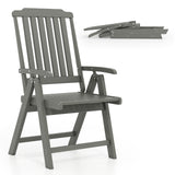 Foldable Patio Chair All-Weather HDPE Outdoor Dining Chair with Armrest