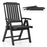 Foldable Patio Chair All-Weather HDPE Outdoor Dining Chair with Armrest