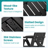 Foldable Patio Chair All-Weather HDPE Outdoor Dining Chair with Armrest