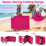 Folding Beach Lounge Chair with Pillow for Outdoor