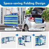 Folding Beach Lounge Chair with Pillow for Outdoor
