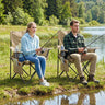 Folding Camping Chair with Mesh Fabric Backrest Solid Metal Frame and Carrying Bag