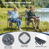 Folding Camping Chair with Mesh Fabric Backrest Solid Metal Frame and Carrying Bag