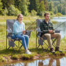 Folding Camping Chair with Mesh Fabric Backrest Solid Metal Frame and Carrying Bag
