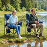 Folding Camping Chair with Mesh Fabric Backrest Solid Metal Frame and Carrying Bag