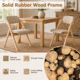 Folding Dining Chairs Set of 2/4 with Cushion