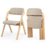 Folding Dining Chairs Set of 2/4 with Cushion