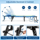 Folding Face Down Tanning Chair with Face Hole 3 Removable Pillows