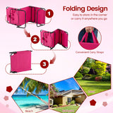 Folding Face Down Tanning Chair with Face Hole 3 Removable Pillows