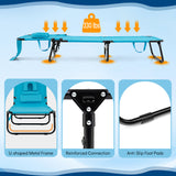 Folding Face Down Tanning Chair with Face Hole 3 Removable Pillows