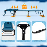 Folding Face Down Tanning Chair with Face Hole 3 Removable Pillows