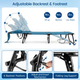 Folding Face Down Tanning Chair with Face Hole 3 Removable Pillows