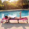 Folding Face Down Tanning Chair with Face Hole 3 Removable Pillows