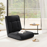 Folding Floor Chair Convertible Lazy Chair with 14-Poistion Adjustable Backrest
