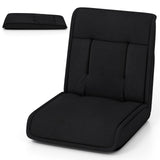 Folding Floor Chair Convertible Lazy Chair with 14-Poistion Adjustable Backrest