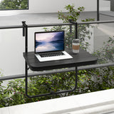 Folding Hanging Table with 3-Level Adjustable Height for Patio Balcony