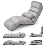 Folding Lazy Sofa Chair Stylish Sofa Couch Beds Lounge Chair W/Pillow