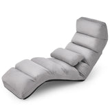 Folding Lazy Sofa Chair Stylish Sofa Couch Beds Lounge Chair W/Pillow