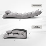 Folding Lazy Sofa Chair Stylish Sofa Couch Beds Lounge Chair W/Pillow