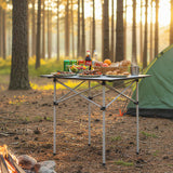 Folding Roll-up Camping Table with Metal Legs