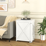 Folding Sewing Table with Storage Shelf and 5 Lockable Wheels