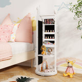 Free-Standing Full Length Mirror Kids Jewelry Armoire Cabinet