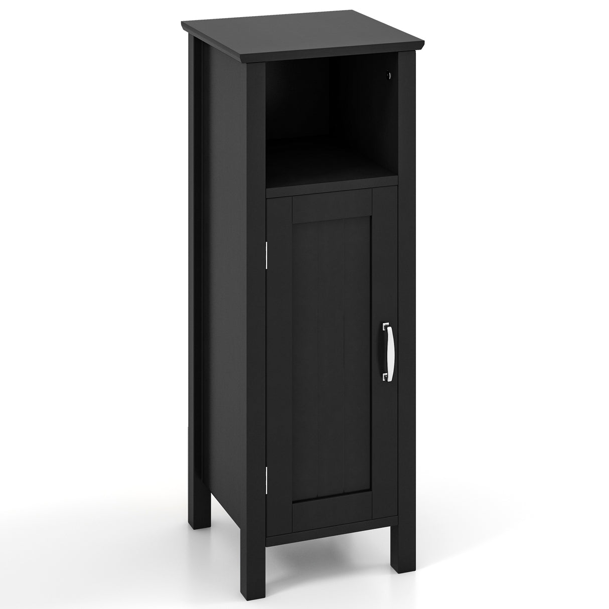 1-Door Freestanding Bathroom Cabinet with Open Shelf