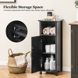 1-Door Freestanding Bathroom Cabinet with Open Shelf