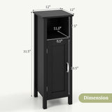 1-Door Freestanding Bathroom Cabinet with Open Shelf