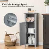 1-Door Freestanding Bathroom Cabinet with Open Shelf