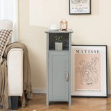 1-Door Freestanding Bathroom Cabinet with Open Shelf