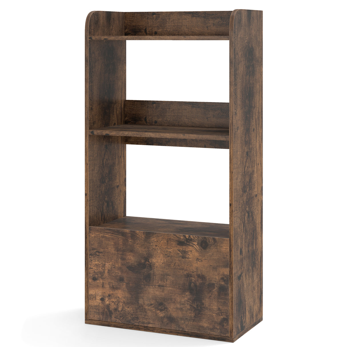 Freestanding Bookshelf with 3-Tier Open Shelf