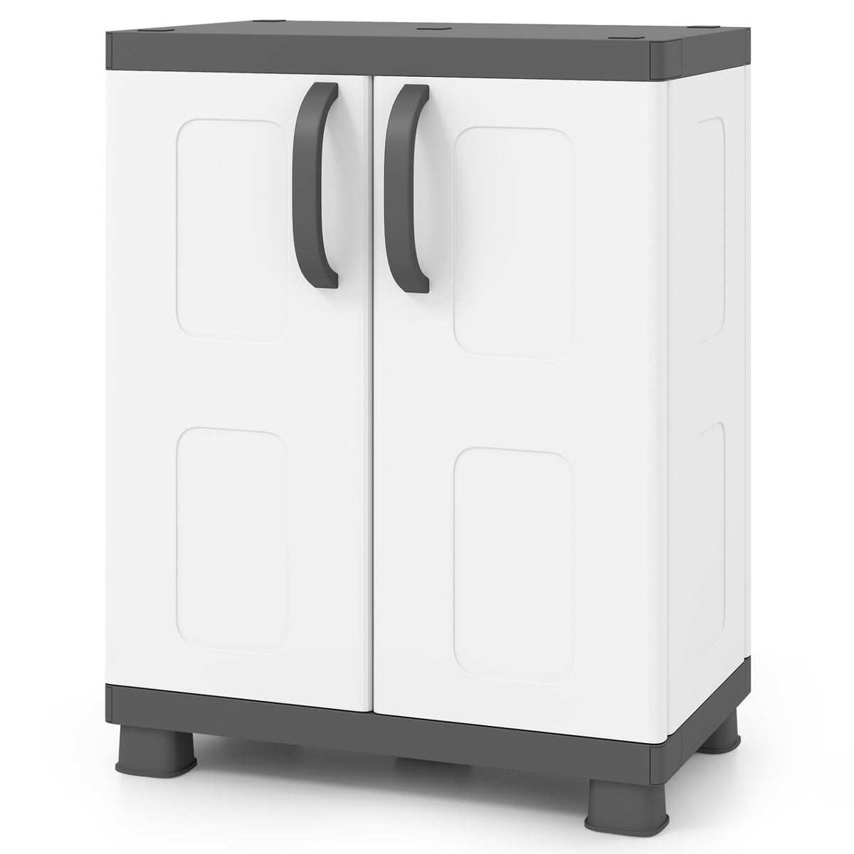 Freestanding Buffet Cabinet Sideboard with 2 Doors and Adjustable Shelves for Kitchen and Garage