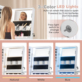 Freestanding Jewelry Cabinet with Full Length HD Mirror