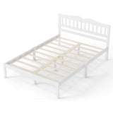 Full/Queen Size Modern Farmhouse Style Bed Frame with Solid Wood Frame