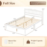 Full/Queen Size Modern Farmhouse Style Bed Frame with Solid Wood Frame