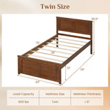 Full Size Wooden Bed Frame with Headboard