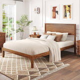 Twin/Full/Queen Size Bed Frame with Headboard and Wooden Slats Support