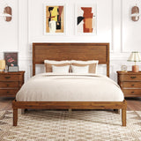 Twin/Full/Queen Size Bed Frame with Headboard and Wooden Slats Support